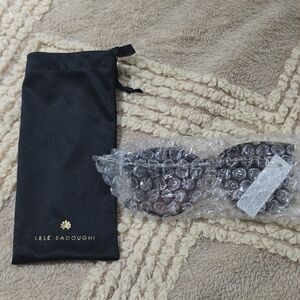 Lele Sadoughi Elegant Black Sunglasses